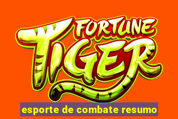 esporte de combate resumo